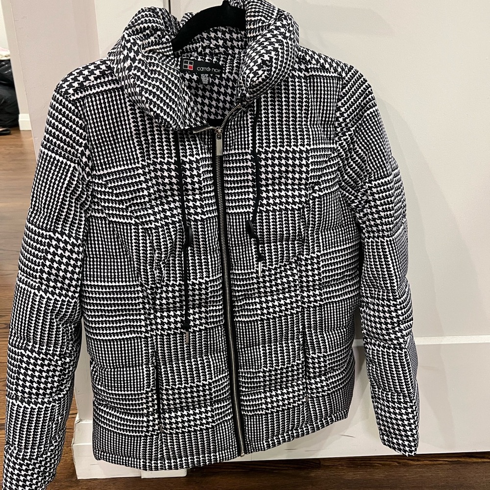 Stylish Black and White Puffer Jacket